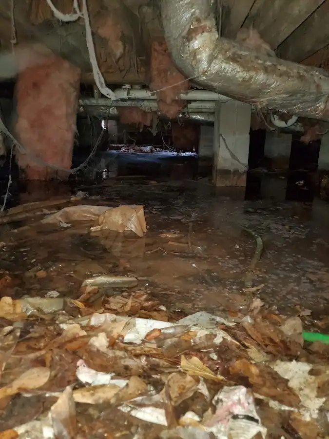 Crawl space flood assessment for Commercial Water Damage Restoration in Greensburg